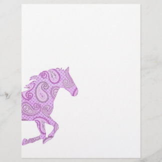 Lámina Cute Purple Paisley Horse