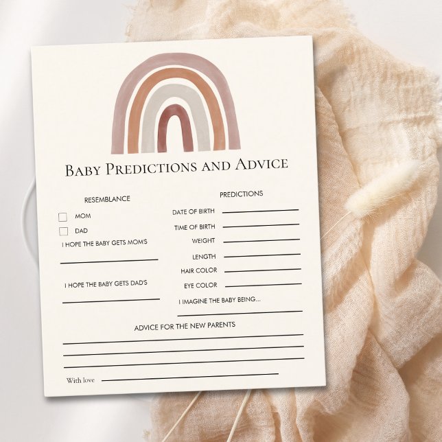 Lámina Cute Rainbow Boho Baby Shower (Subido por el creador)