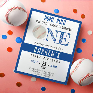 Lámina Cute Rookie Baseball Budget Boy 1er cumpleaños