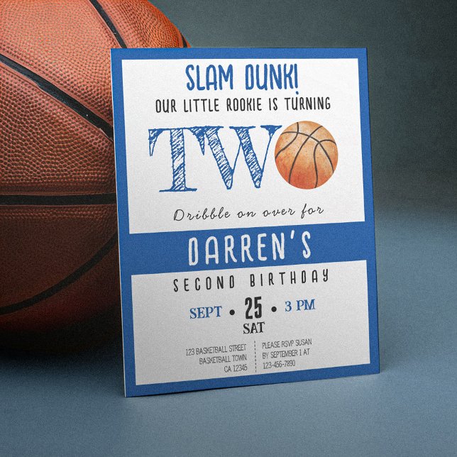 Lámina Cute Rookie Basketball Budget Boy segundo cumpleañ (Subido por el creador)