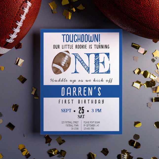 Lámina Cute Rookie Football Budget Boy Primer cumpleaños (Subido por el creador)