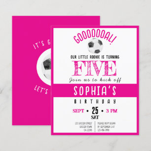 Lámina Cute Rookie Soccer Budget Pink Birday