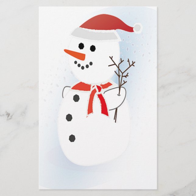 Lámina Cute Snowman (Anverso)