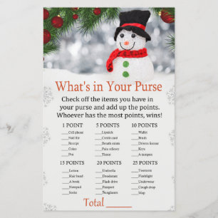 Lámina Cute snowman ¿Qué hay en tu bolso?