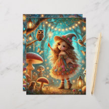 Cute Whimsical Witch Magic Forest Scrapbook