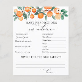 Lámina Cutie | Baby Shower de consejos de predicciones