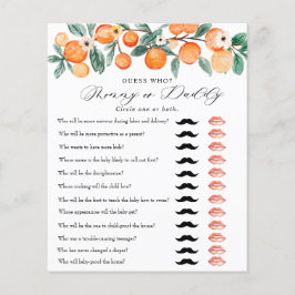 Lámina Cutie | Juego Baby Shower | Mamá papá