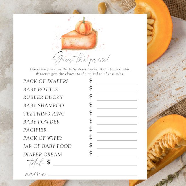 Lámina Cutie pie Pumpkins - Adivina el precio Juego (Subido por el creador)