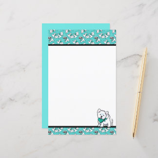 Lámina Cutieface Westies KiniArt Stationery