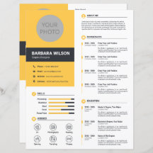 CV moderno, currículum + letra (plantilla)