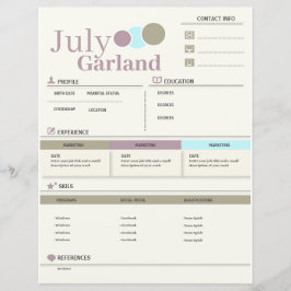 Lámina CV moderno - Reanudar el Personalizable completo