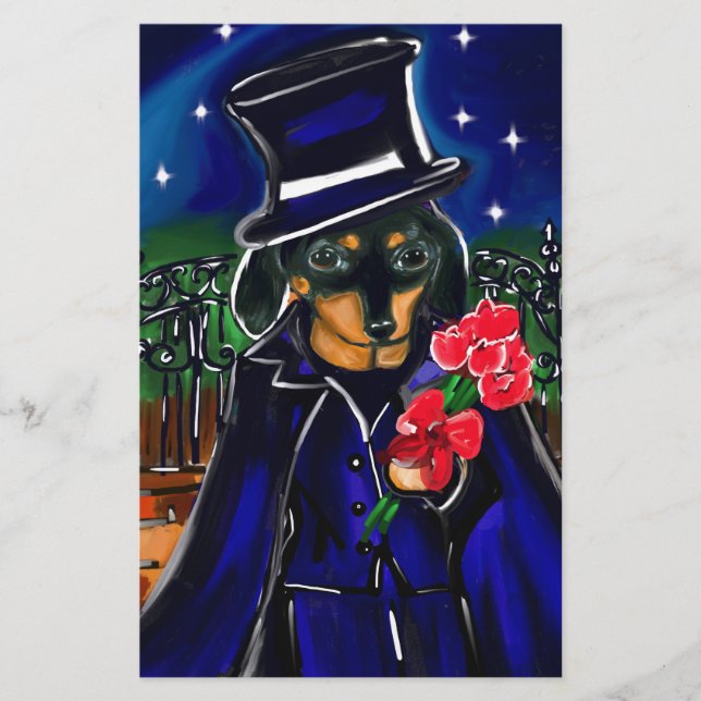 LÁMINA DACHSHUND DE SAN VALENTÍN (Anverso)