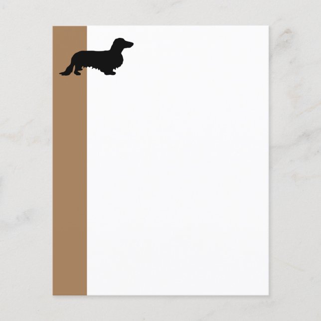 Lámina Dachshund Pelo Largo - Silueta 1 (Anverso)