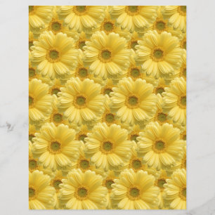 Lámina Daisies Amarillos Brillantes Papel de arte floral