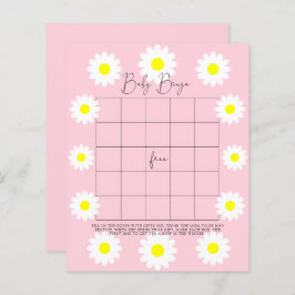 Lámina Daisies - Juego de bingo para ducha bebé