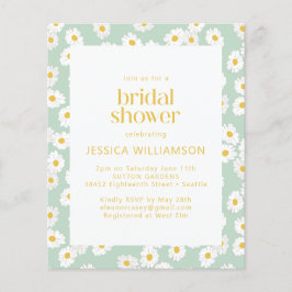 Lámina Daisies verdes de la novia del Pastel Sage