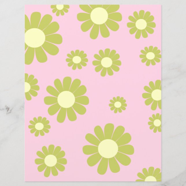 Lámina Daisy Pink Green (Anverso)