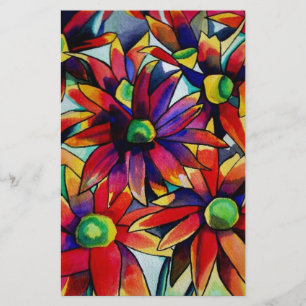 Lámina Daisy Straw flores silvestres multicolores arte