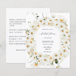 Lámina Daisy White Floral Bridal Shower