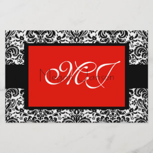 Lámina Damask Black & White