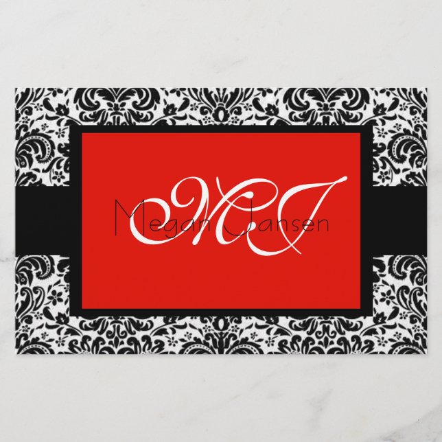 Lámina Damask Black & White (Anverso)