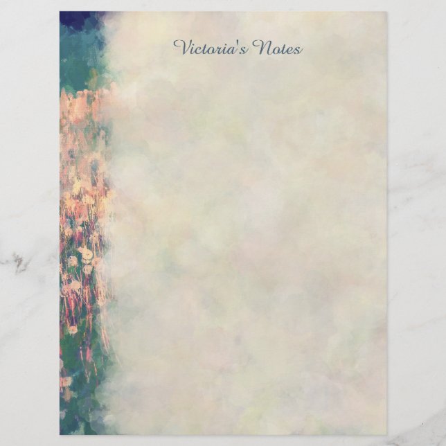 Lámina Dandelion Field of Wishes Pintura Botánica (Anverso)