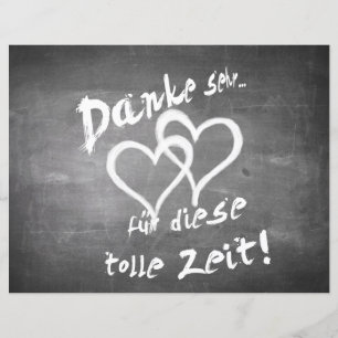 Lámina Danke für diese tolle Zeit auf einer Kreidetafel