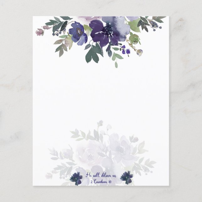 Lámina Danos un fondo floral de acuarela (Anverso)