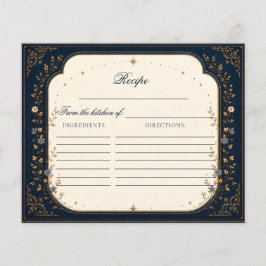Lámina Dark Fantasy New Chapter Bridal Shower Recipe card
