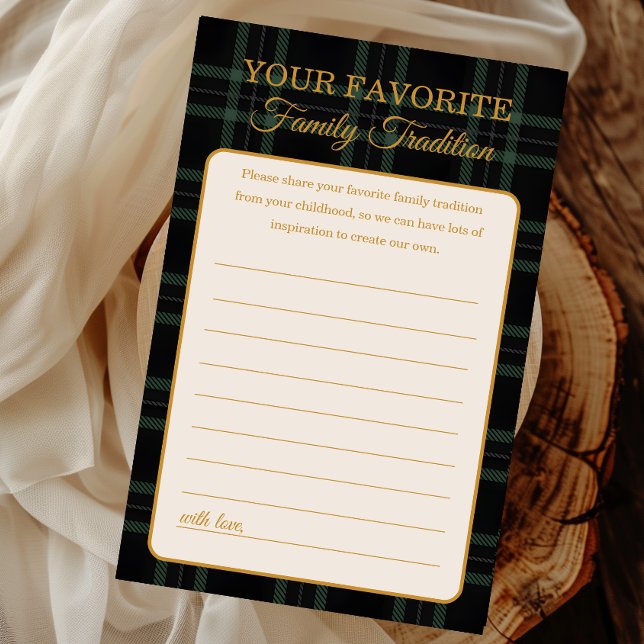 Lámina Dark Green Plaid Family Tradition Advice (Subido por el creador)