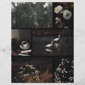 Lámina Dark Moody Collage Scrapbooking Paper