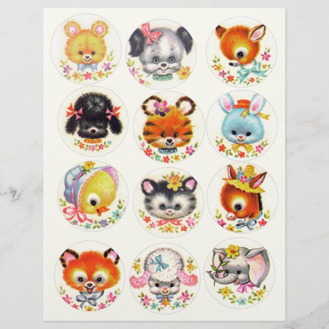 Lámina Darling Midury Animals in Circle Schemal (Anverso)