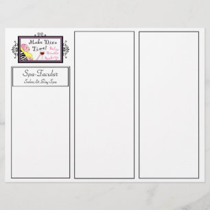 Lámina Day Spa DIVA Tri-Fold Brochures