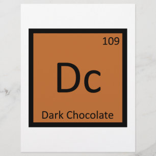 Lámina Dc - Química del Chocolate Oscuro Tabla Periódica