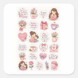 Lámina de Adhesivos Lindos para el Día de la Madre
