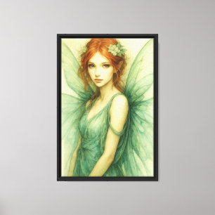 Lámina de arte de pared de hadas verdes de menta p