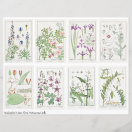 Lámina de Collage de Flores Art Nouveau Verneuil