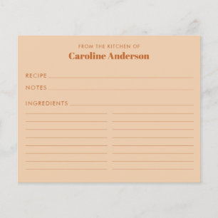 Lámina De la cocina de la receta del Personalizado Tan Br