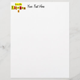 Lámina De la cocina del retro Personalizado Letterhead
