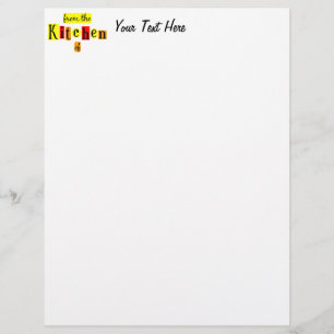 Lámina De la cocina del retro Personalizado Letterhead