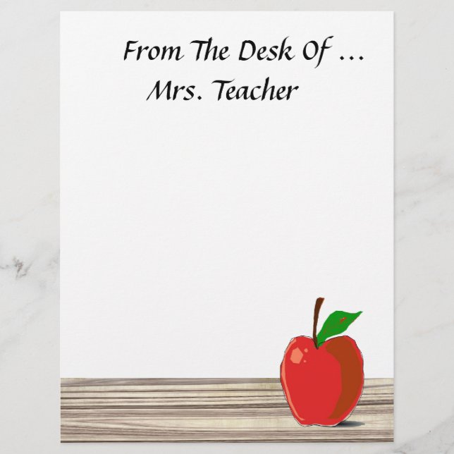 Lámina De La Escritorio De... Estacionería De Apple (Anverso)