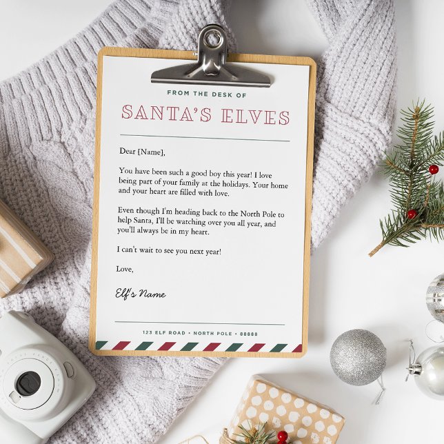 Lámina De la mesa de los Navidades elfos de Santa (Subido por el creador)