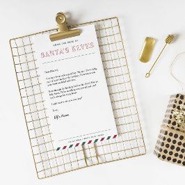 Lámina De la mesa de los Navidades elfos de Santa