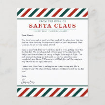 De la mesa de Navidades de Santa Claus Carta