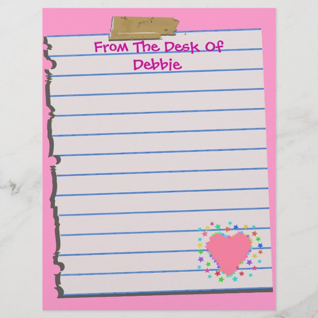 Lámina De La Mesa De... Papelería Divertida (Anverso)