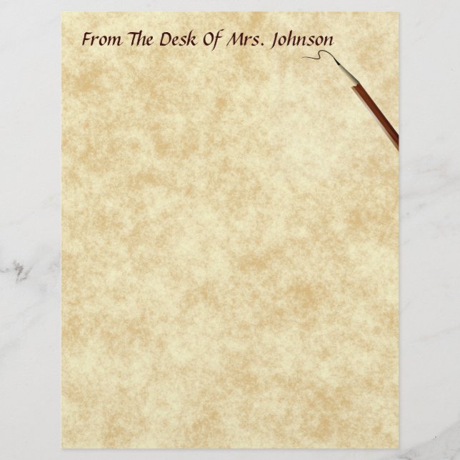 Lámina ¿De La Mesa De ? Parchment Stationery (Anverso)