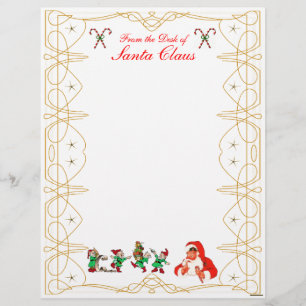 Lámina De la mesa de Santa Claus Letterhead