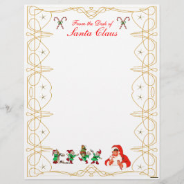 Lámina De la mesa de Santa Claus Letterhead