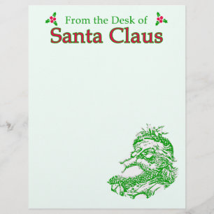 Lámina De la mesa de Santa Claus Letterhead
