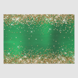 Lámina de Ombre Verde Brillante con Purpurina Dora